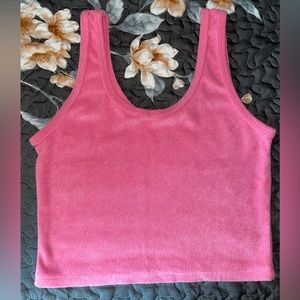 Hollister Terry Tank Pink Crop Top